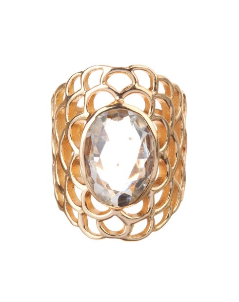 Bague Freida Améthyste en laiton doré