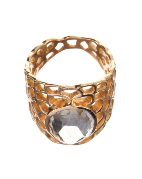 Bague Freida Améthyste en laiton doré