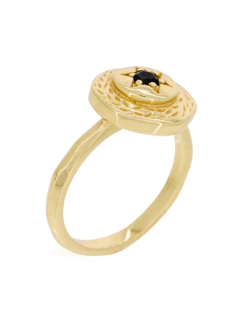 Anillo Silvia Spinal de latón dorado