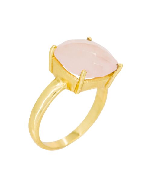 Bague Salya Quartz en laiton doré