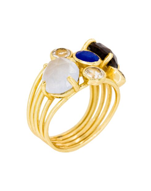 Bague Tanzie Quartz en laiton doré