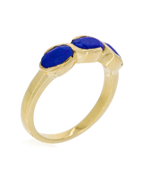 Bague Lydia Lapis Lazuli en laiton doré
