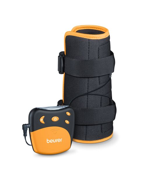 Appareil anti-douleur Poignet et Avant-bras noir/orange - 14 cm