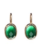 Boucles d'oreilles Lisa Agate en laiton doré