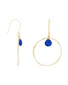 Boucles d'oreilles Véro Lapis Lazuli en laiton doré