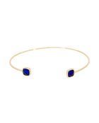 Bracciale in ottone dorato Rosy Lapis