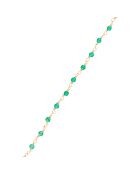 Pulsera Elisa Jade en latón dorado