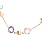 Bracelet Augustine Quartz, Aqua Calci & Améthyste en laiton doré