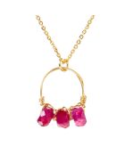 Collier Suzi Agate en laiton doré