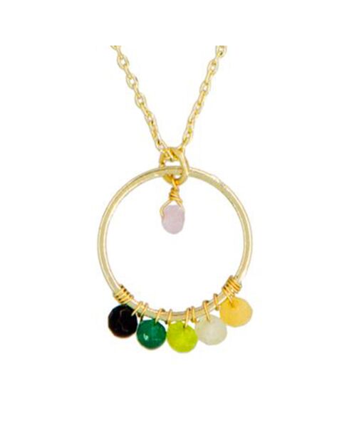 Collier Cerla Jade en laiton doré