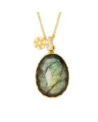 Collier Alba Labradorite en laiton doré