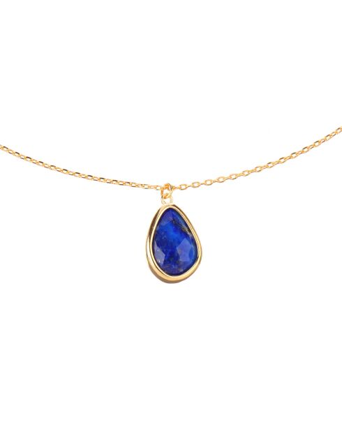 Collier Louane Lapis Lazuli en laiton doré