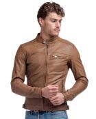 Calvin Cognac Lammfelljacke