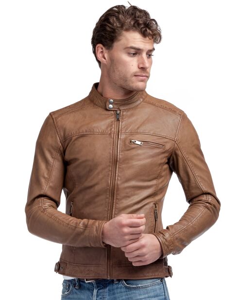 Calvin Cognac Lammfelljacke