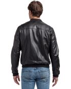 Michal schwarze Lammlederjacke