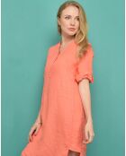 Robe courte 100% Lin Maeve orange