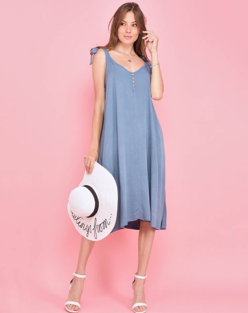Robe à nouer Cupidon unie bleue