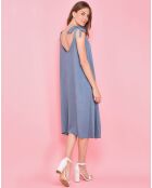 Robe à nouer Cupidon unie bleue