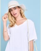 Robe midi évasée 100% Lin Edwige blanche