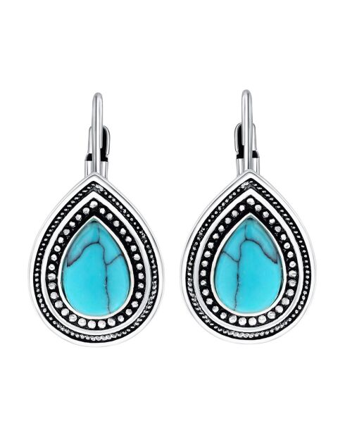 Boucles d'oreilles Okaos turquoise