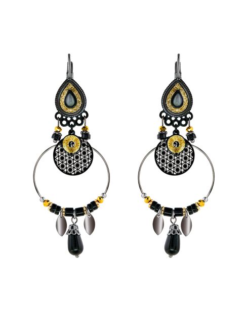 Boucles d'oreilles Stiltos noires