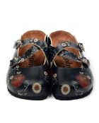 Mules Auréa noir/multicolore