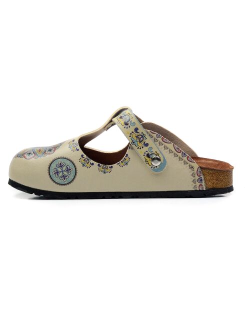 Mules Aurore beige/multicolore