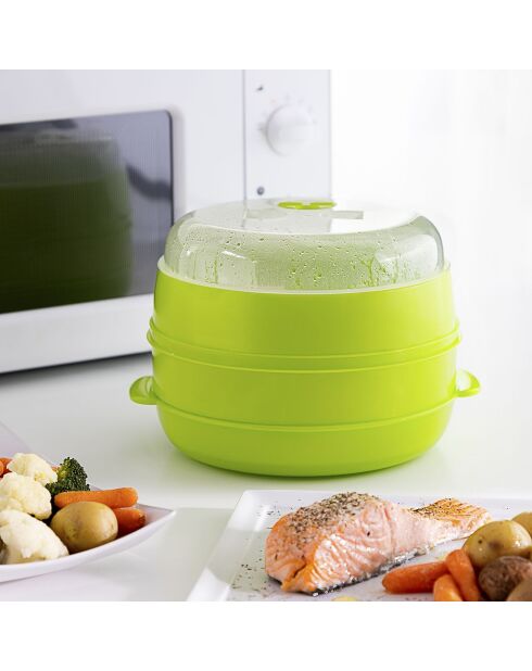Cuiseur-vapeur Double pour Micro-Ondes Fresh vert