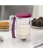 Carafe distributrice de pâte à pâtisserie & livre de recettes violet 900 ml