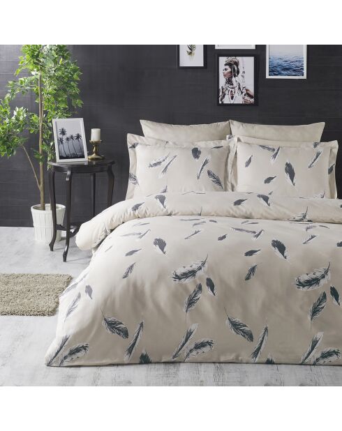 Set copripiumino multicolore con piume