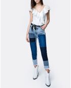 Top macramé blanc