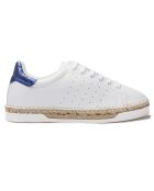 Baskets espadrilles en Cuir Lancry Roma blanc/bleu