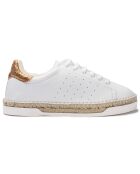 Baskets espadrilles en Cuir Lancry Roma blanc/doré
