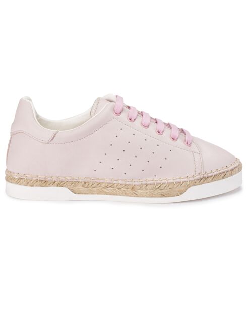 Baskets espadrilles en Cuir Lancry roses