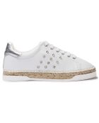 Baskets espadrilles en Cuir Lancry Stud blanc/argenté