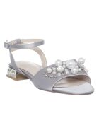 Sandales Perla gris satiné