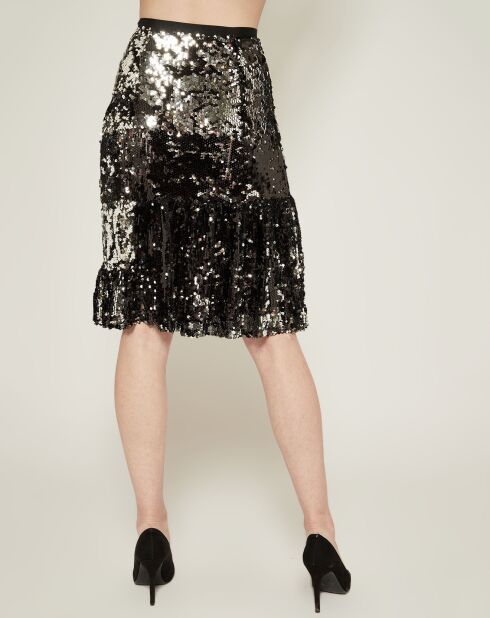 Jupe Trash en sequins noire