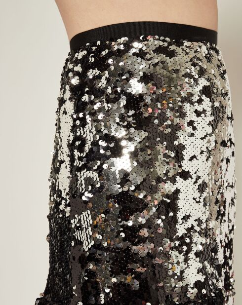 Jupe Trash en sequins noire