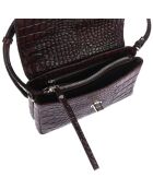 Sac en Cuir Gigi bordeaux - 15x22x7.5 cm