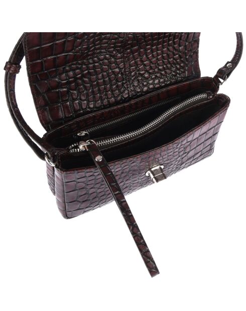 Sac en Cuir Gigi bordeaux - 15x22x7.5 cm