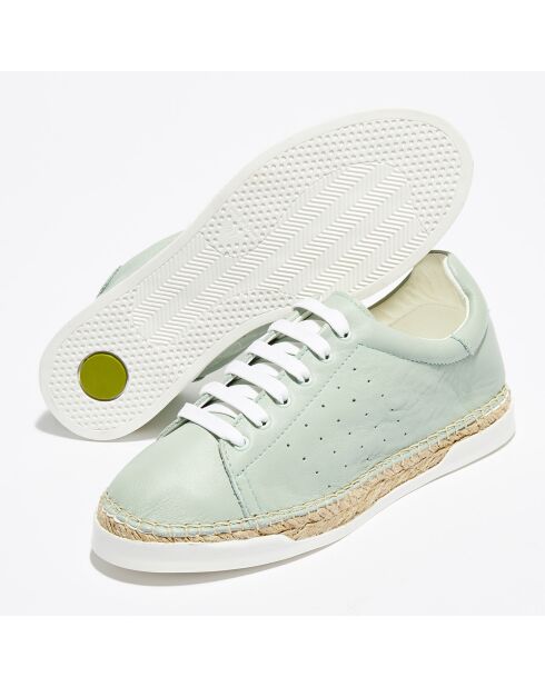 Baskets espadrilles en Cuir Lancry vertes