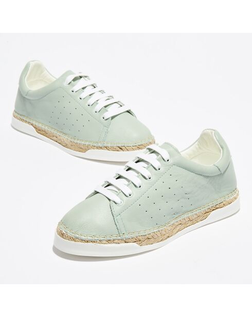 Baskets espadrilles en Cuir Lancry vertes