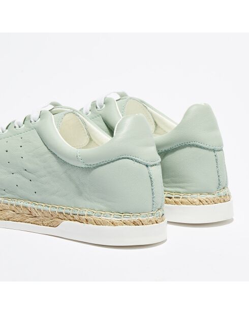 Baskets espadrilles en Cuir Lancry vertes