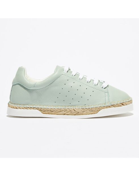 Baskets espadrilles en Cuir Lancry vertes
