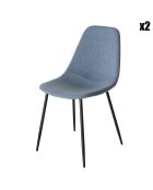 2 Chaises Augustin bleues - 43x53x80 cm