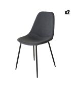 2 Chaises Augustin anthracite - 43x53x80 cm