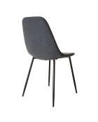 2 Chaises Augustin anthracite - 43x53x80 cm