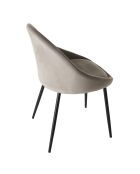 2 Chaises Augustin en Velours chamois - 53x51x78 cm