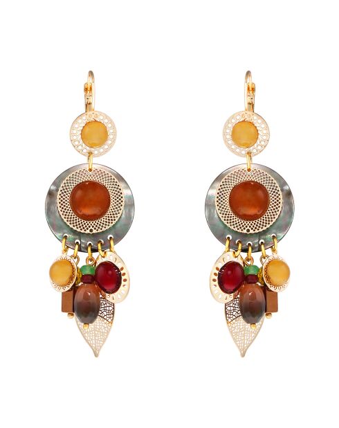 Boucles d'oreilles Tallulah marron