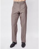 Pantalon 100% Laine vierge coupe droite uni gris